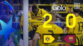 Liga Campeões: Dortmund vs Barcelona, Golo 2-0 Guirassy (2024-2025)