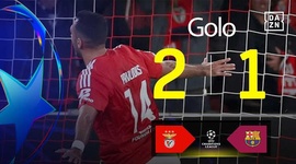 Liga Campeões: Benfica vs Barcelona, Golo 2-1 Pavlidis (2024-2025)