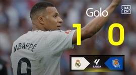 La Liga: Real Madrid vs Real Sociedad, Golo 1-0 Mbappé (2024-2025)