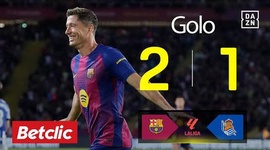 La Liga: Barcelona vs Real Sociedad, Golo 2-1 Lewandowski (2025-2026)