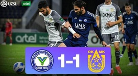 Super League: Metallurg Bekobod 1 - 1 FC AGMK (2024)