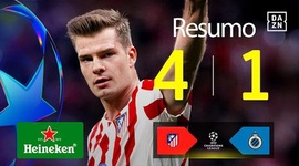 Liga Campeões: Atlético Madrid 4 - 1 Club Brugge (2025-2026)