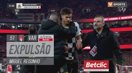Liga Portugal Betclic: Benfica vs Boavista, Expulsão Miguel Reisinho (VAR), 51' (2024-2025)