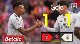 La Liga: Atlético Madrid vs Real Madrid, Golo 1-1 Mbappé (2025-2026)