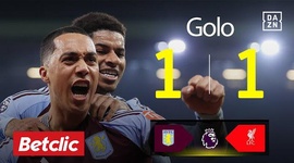 Premier League: Aston Villa vs Liverpool, Golo 1-1 Tielemans (2024-2025)