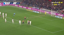 Serie A: Genoa vs Roma, Golo 1-0 Junior Messias (g.p.) (2025-2026)