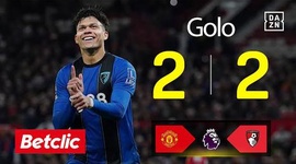 Premier League: Man Utd vs AFC Bournemouth, Golo 2-2 Evanilson (2025-2026)