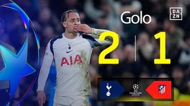 Liga Campeões: Tottenham vs Atlético Madrid, Golo 2-1 Xavi Simons (2025-2026)