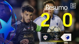 Liga Campeões: FK Qarabagh 2 - 0 Kobenhavn (2025-2026)