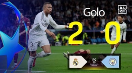 Liga Campeões: Real Madrid vs Man City, Golo 2-0 Mbappé (2024-2025)