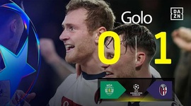 Liga Campeões: Sporting vs Bologna, Golo 0-1 Pobega (2024-2025)