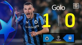 Liga Campeões: Club Brugge vs Atalanta, Golo 1-0 Jutgla (2024-2025)