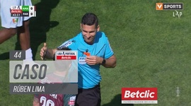Liga Portugal Betclic: CF Estrela Amadora vs Farense, Cartão Amarelo Rúben Lima, 44' (2024-2025)
