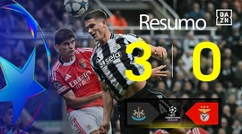 Liga Campeões: Newcastle 3 - 0 Benfica (2025-2026)