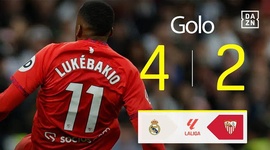 La Liga: Real Madrid vs Sevilla, Golo 4-2 Lukébakio (2024-2025)