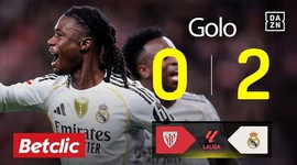 La Liga: Athletic Bilbao vs Real Madrid, Golo 0-2 Camavinga (2025-2026)