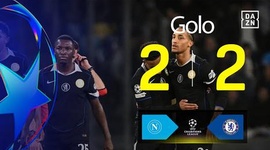 Liga Campeões: Napoli vs Chelsea, Golo 2-2 João Pedro (2025-2026)