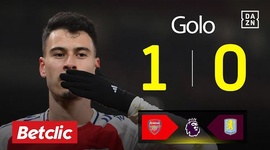 Premier League: Arsenal vs Aston Villa, Golo 1-0 Gabriel Martinelli (2024-2025)