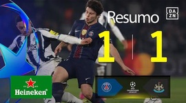 Liga Campeões: PSG 1 - 1 Newcastle (2025-2026)
