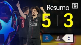 Liga Campeões: PSG 5 - 3 Tottenham (2025-2026)