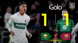 La Liga: Elche vs Barcelona, Golo 1-1 Rodriguez (2025-2026)