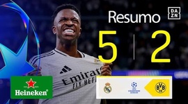 Liga Campeões: Real Madrid 5 - 2 Dortmund (2024-2025)
