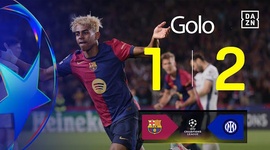 Liga Campeões: Barcelona vs Inter, Golo 1-2 Yamal (2024-2025)