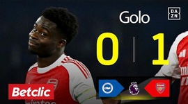 Premier League: Brighton vs Arsenal, Golo 0-1 Saka (2025-2026)