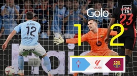 La Liga: Celta de Vigo vs Barcelona, Golo 1-2 Alfon (2024-2025)