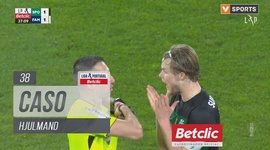 Liga Portugal Betclic: Sporting vs Famalicão, Cartão Amarelo Hjulmand, 38' (2024-2025)
