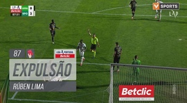 Liga Portugal Betclic: CF Estrela Amadora vs Sporting, Expulsão Rúben Lima, 87' (2024-2025)