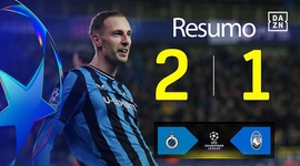 Liga Campeões: Club Brugge 2 - 1 Atalanta (2024-2025)
