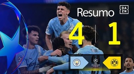 Liga Campeões: Man City 4 - 1 Dortmund (2025-2026)