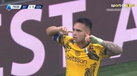 Serie A: Inter vs Genoa, Golo 1-0 Lautaro Martínez (2024-2025)