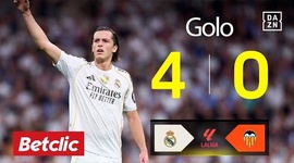 La Liga: Real Madrid vs Valência, Golo 4-0 Carreras (2025-2026)