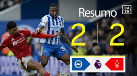 Premier League: Brighton 2 - 2 Nottingham Forest (2024-2025)
