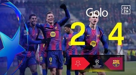 Liga Campeões: Slavia vs Barcelona, Golo 2-4 Lewandowski (2025-2026)