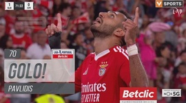 Liga Portugal Betclic: Benfica vs Casa Pia, Golo 1-0 Pavlidis (2024-2025)