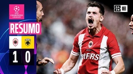 Liga Campeões: Antwerpen 1 - 0 AEK (2023-2024)