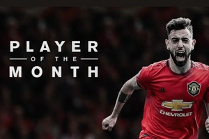 Bruno Fernandes eleito o melhor jogador de fevereiro do Manchester United