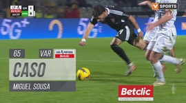 Liga Portugal Betclic: Casa Pia vs CF Estrela Amadora, Caso Miguel Sousa (VAR), 65' (2024-2025)