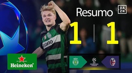 Liga Campeões: Sporting 1 - 1 Bologna (2024-2025)