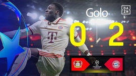 Liga Campeões: Leverkusen vs Bayern München, Golo 0-2 Alphonso Davies (2024-2025)