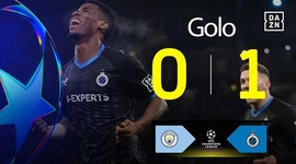 Liga Campeões: Man City vs Club Brugge, Golo 0-1 Onyedika (2024-2025)