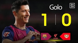 La Liga: Barcelona vs Rayo Vallecano, Golo 1-0 Lewandowski (2024-2025)