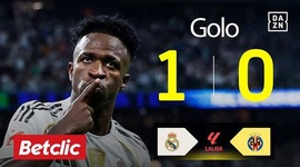 La Liga: Real Madrid vs Villarreal, Golo 1-0 Vinicius (2025-2026)