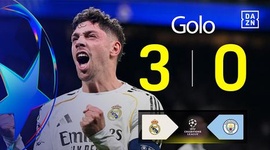 Liga Campeões: Real Madrid vs Man City, Golo 3-0 Valverde (2025-2026)