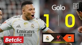 La Liga: Real Madrid vs Valência, Golo 1-0 Mbappé (2025-2026)