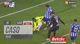 Liga Portugal Betclic: FC Porto vs V. Guimarães, Caso Pepê (VAR), 18' (2024-2025)