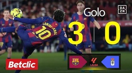 La Liga: Barcelona vs Oviedo, Golo 3-0 Yamal (2025-2026)